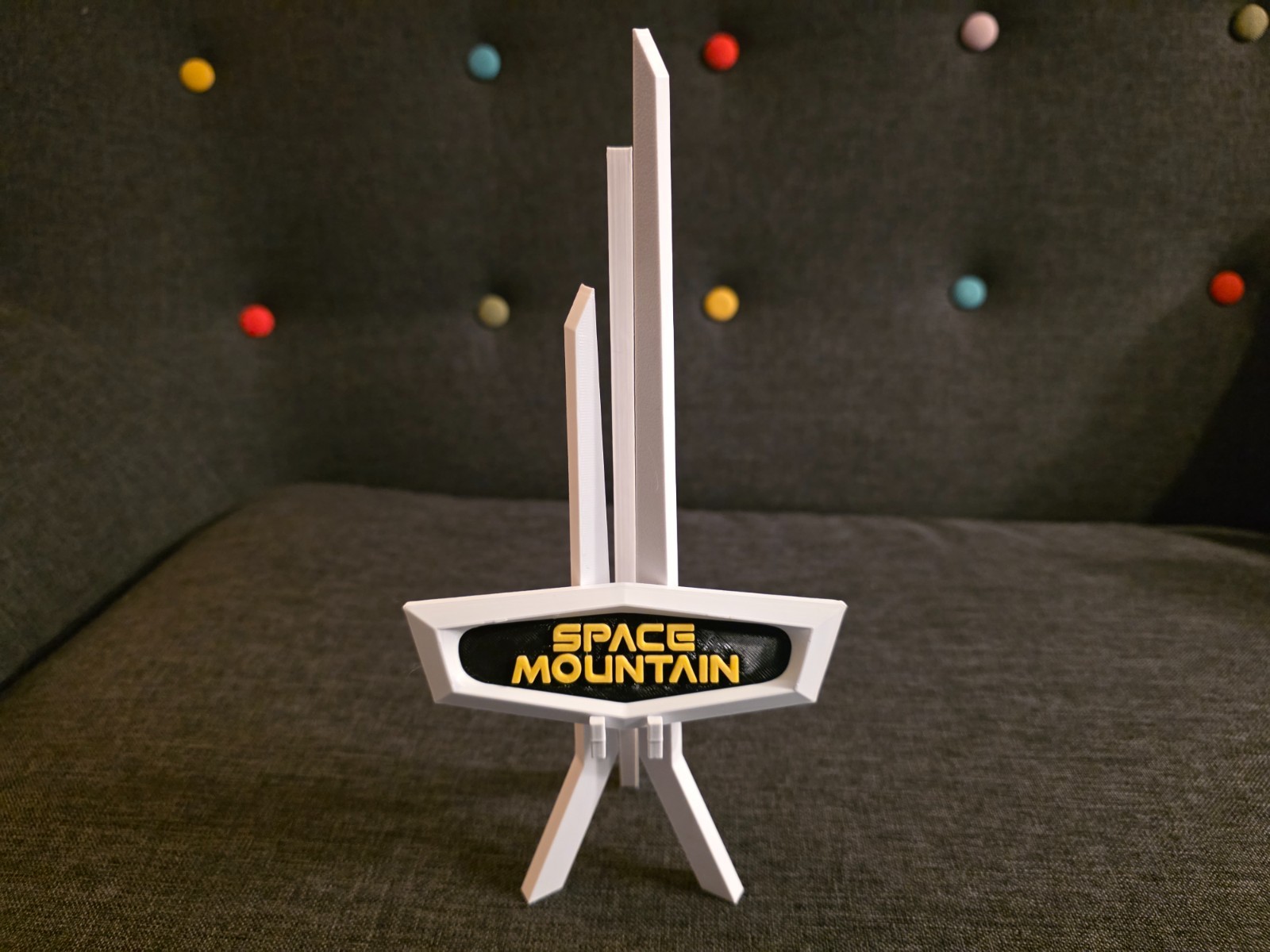 Disneyland Space Mountain Entrance Sign - Desktop Collectible Miniature Figurine