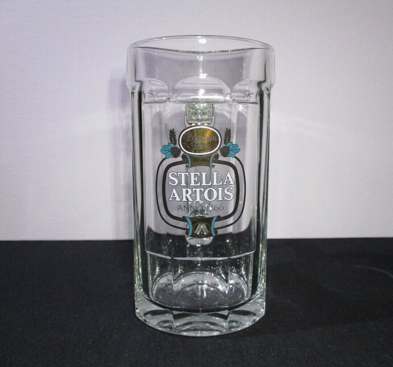 Rare Stella Artois Glass Mug Stein 0.4L Premium Beer, Anno 1366 5 7/8\