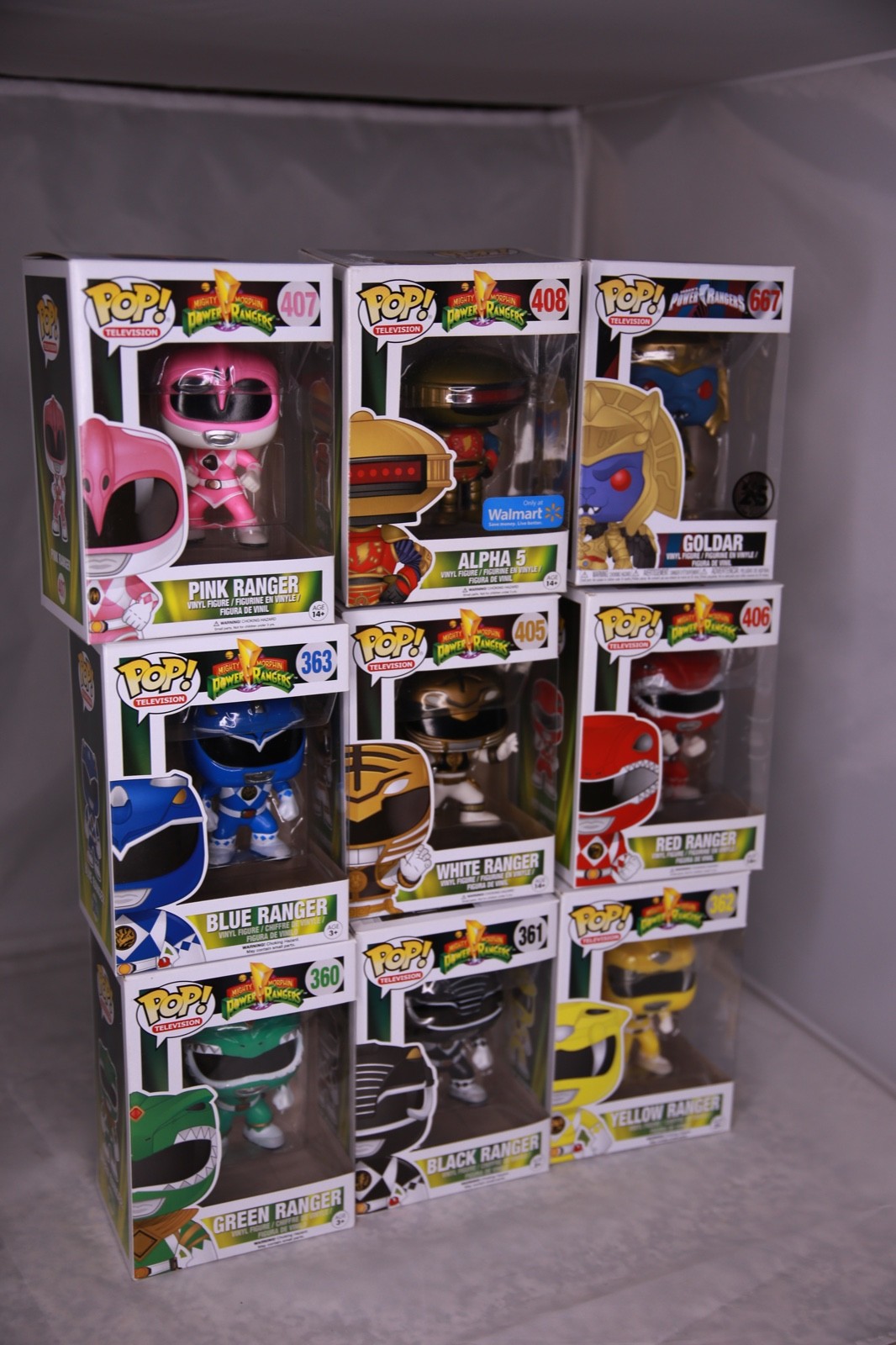 Funko Pop Television Mighty Morphin Power Rangers Lot of 9