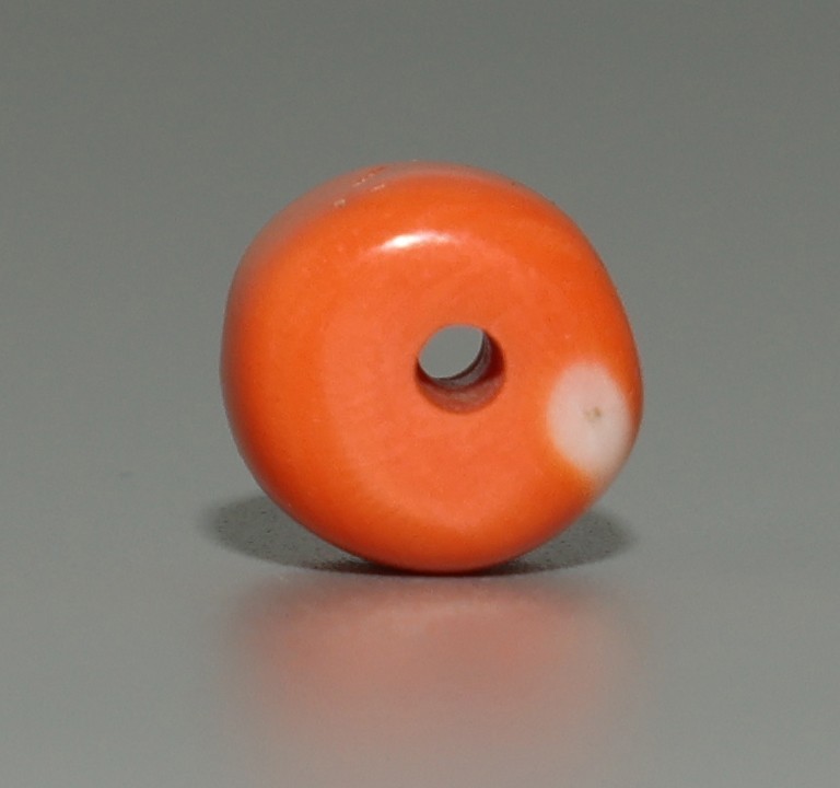 Real Tibet 18th Century Old Antique Noble Buddhist Red Coral Mala Bead Amulet