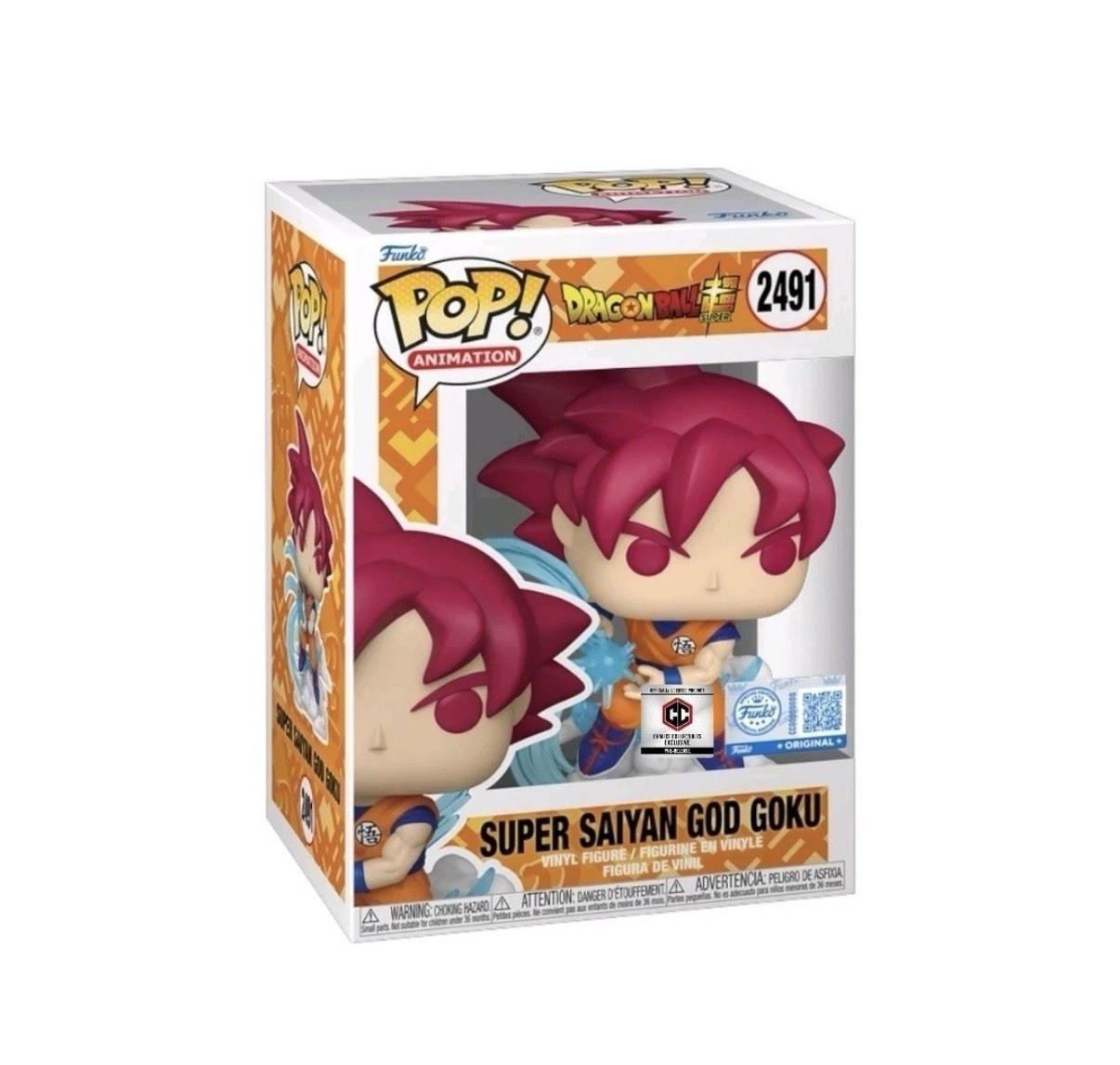 PRE SALE Funko Pop Super Saiyan God Goku CC Exclusive #2491 READ DESCRIPTION