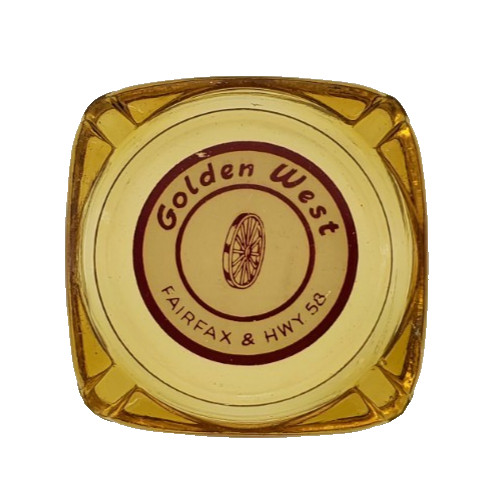 Vintage Marketing Ashtray / Golden West Casino / Bakersfield California CA