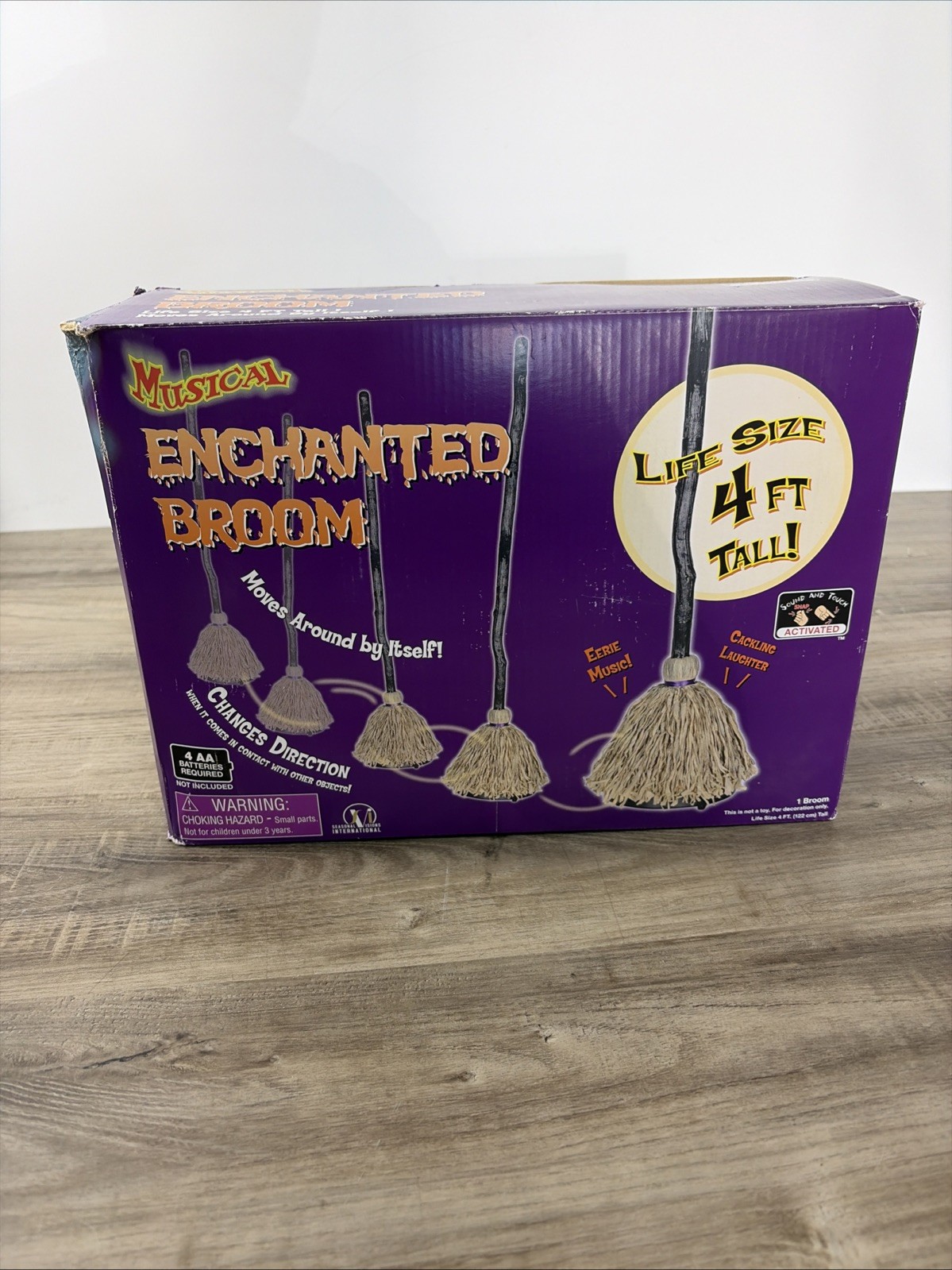 Animated Musical Enchanted Witch Broom 4Ft Halloween Decoration Spooky New