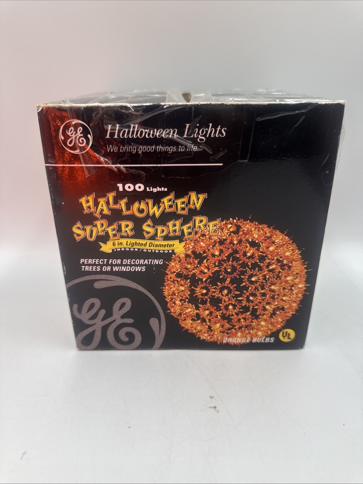 GE 2002 Super Sphere 100 Light Orange Bulbs 6” Halloween Works GE 2002 Super Sphere 100 Light Orange Bulbs 6” Halloween Works