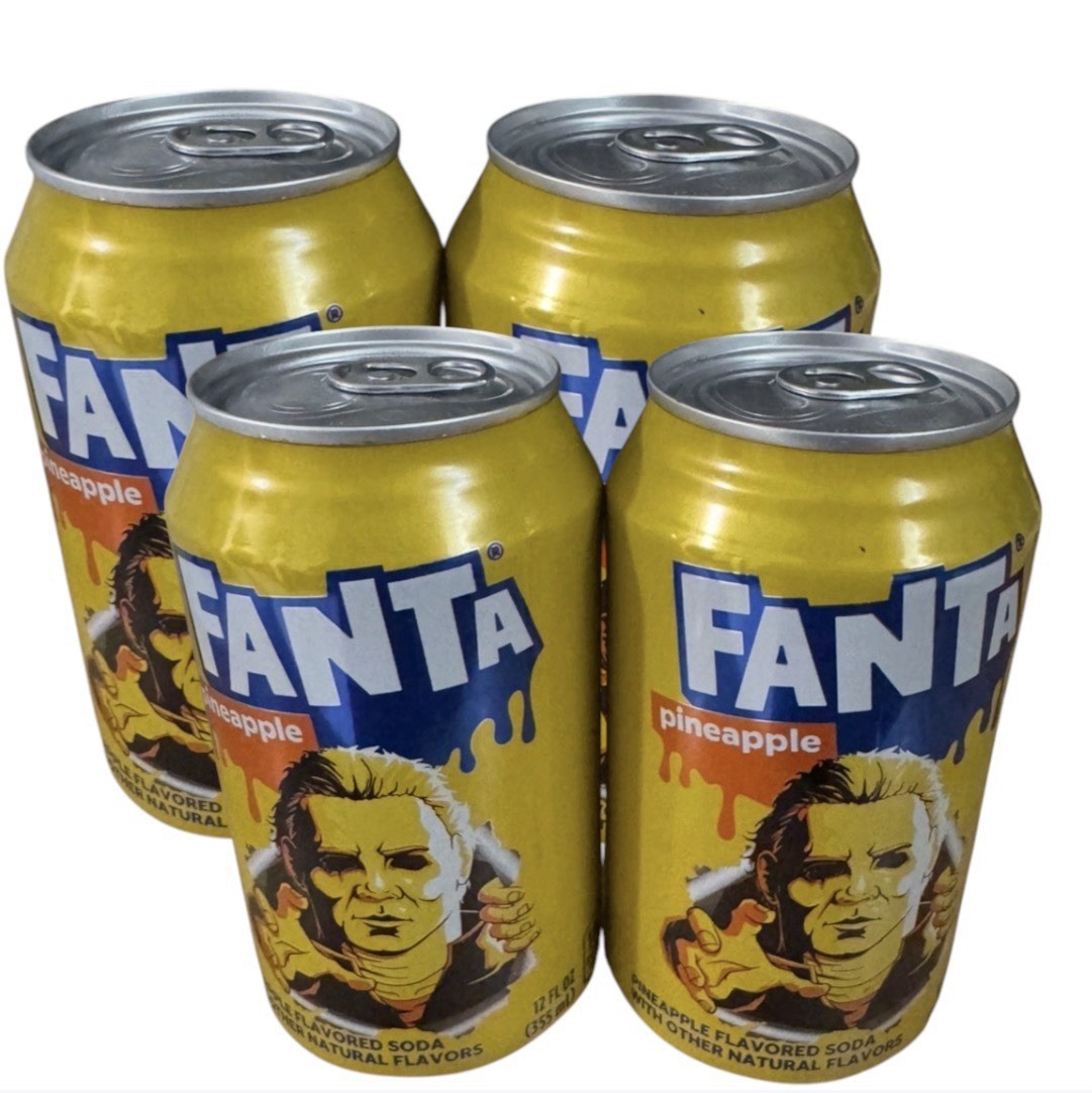 Fanta-2025) Horror Set of 4 Full Cans Michael Myers EXPIRED For Collectors 12oz