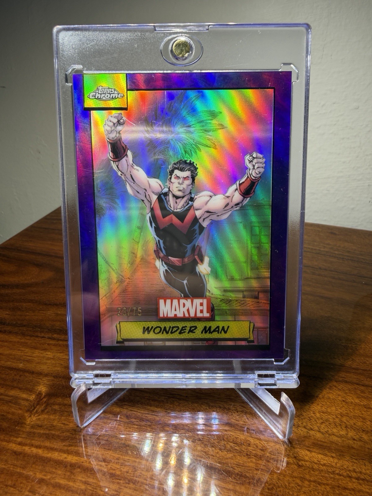 2024 Topps Chrome Marvel 108 WONDER MAN aka SIMON WILLIAMS Purple Refractor #/75