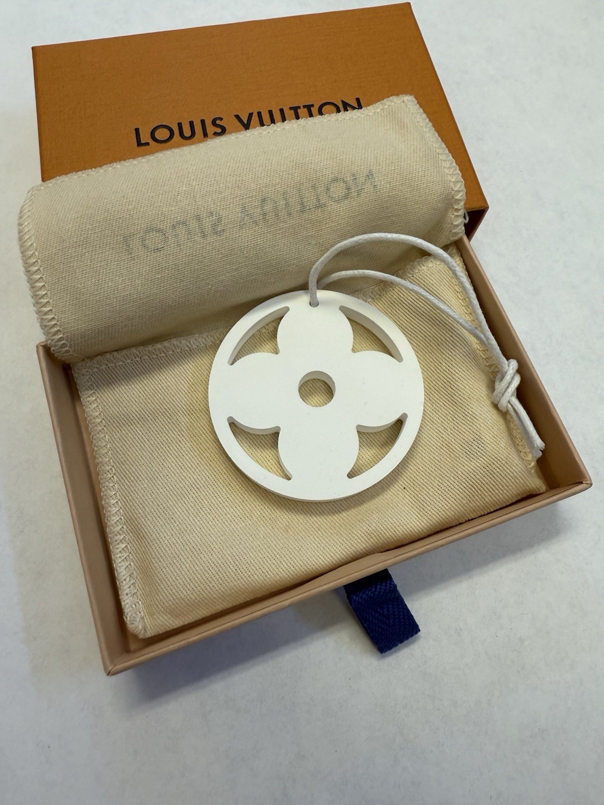New In Box Louis Vuitton Monogram Flower Logo Christmas Ornament/Bag Charm