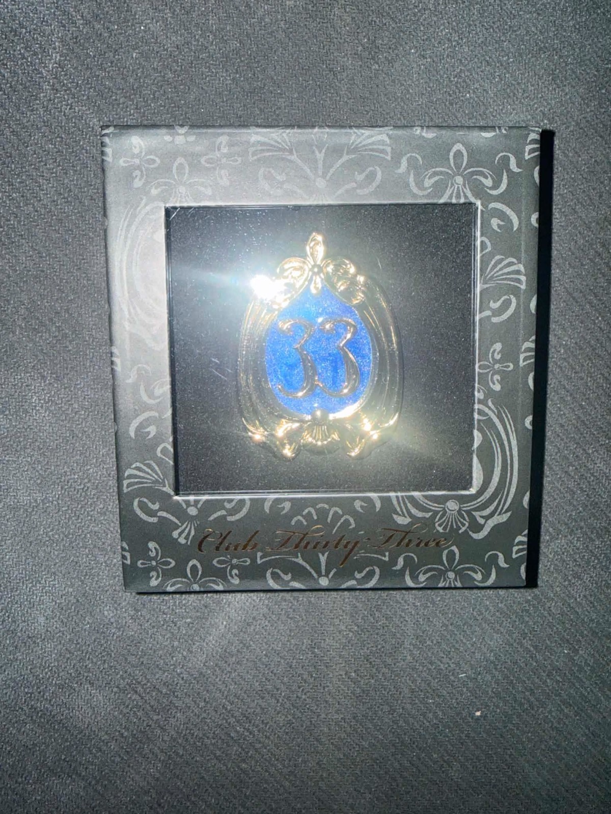 Disneyland Club 33 Pin New Logo Small Lapel Blue Gold Pin Disney Parks 2026