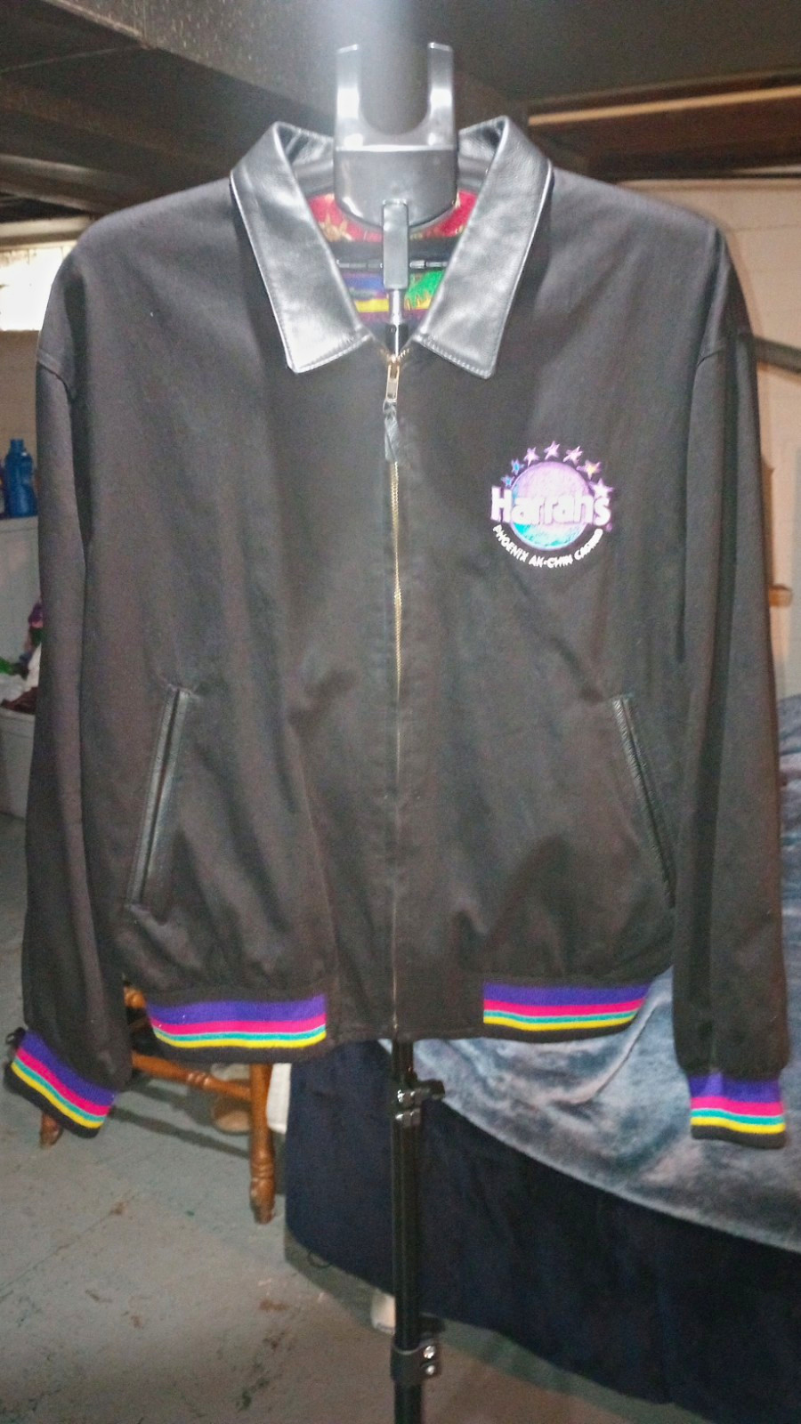 VTG Harrah’s Phoenix Ak-Chin Casino Tony Nowak Collection Black Zip-Up Jacket