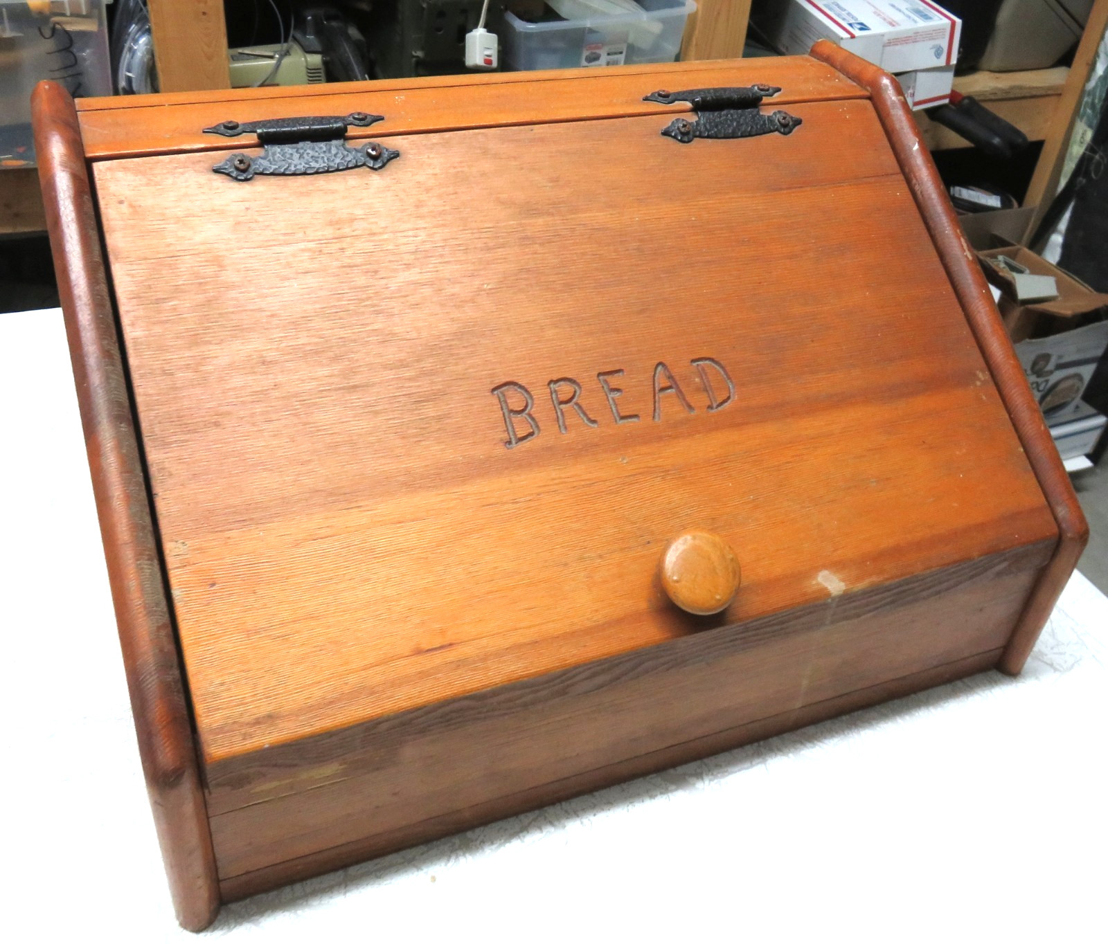 Solid Wood Handmade Country Style Bread Box - 18-1/2