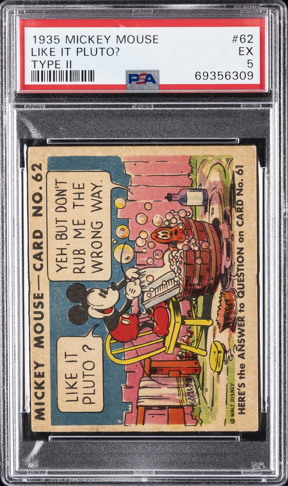 1935 MICKEY MOUSE TYPE II #62 LIKE IT PLUTO? PSA 5
