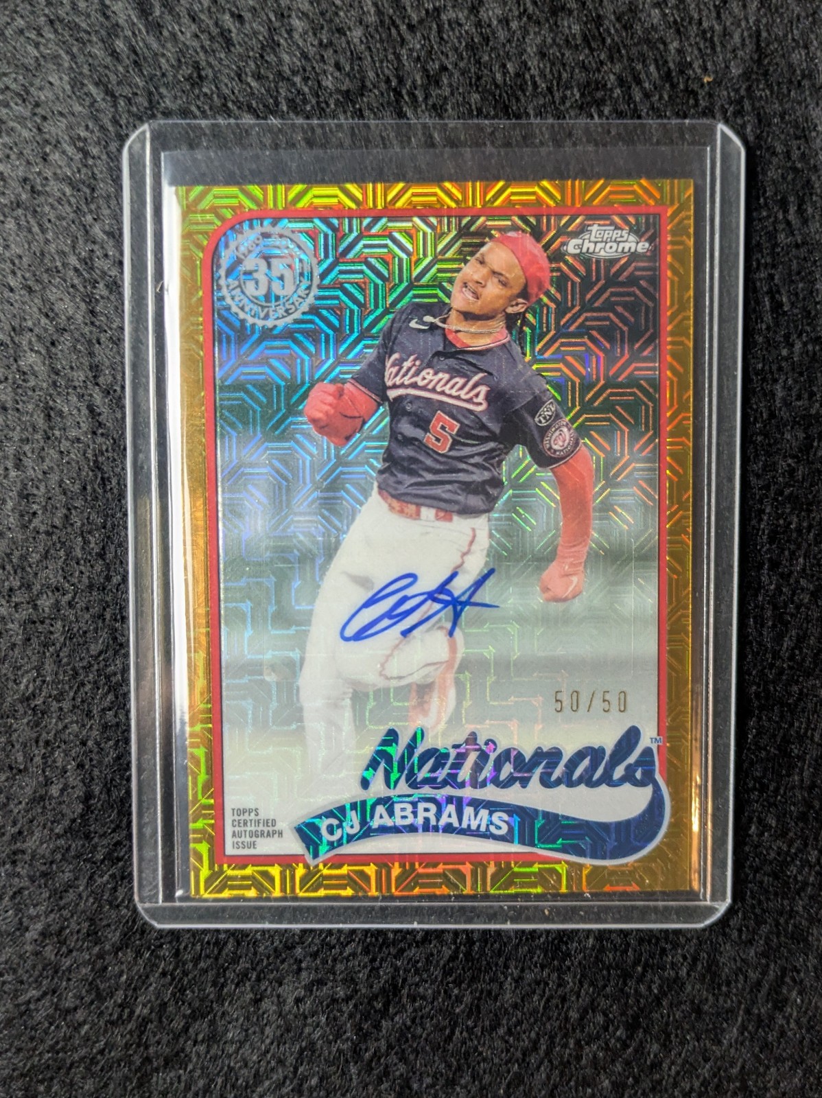 CJ Abrams 2024 Topps Series 2 Gold Auto 50/50