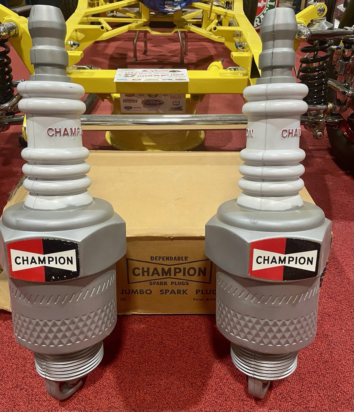 Champion Spark Plug Jumbo  Store Display (2) Plugs In Original Box Collectible