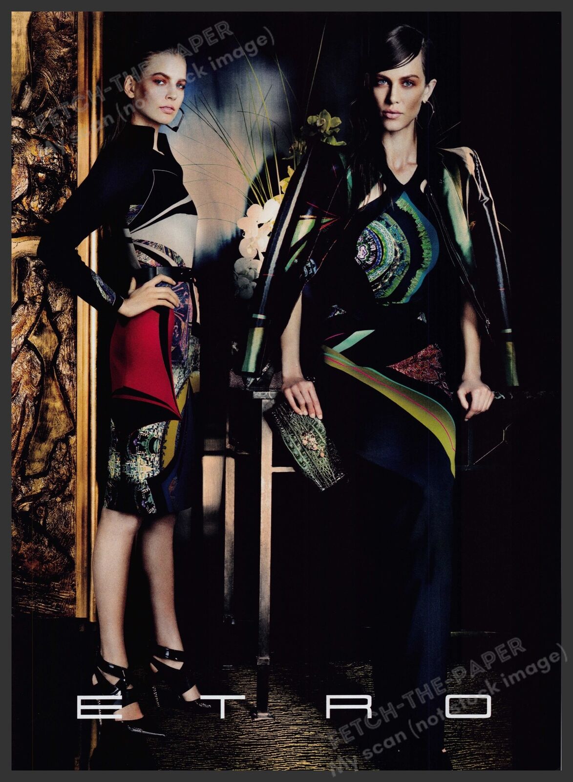 Etro Clothing 2000s Print Advertisement Ad 2013 Colorful Wild Fashion