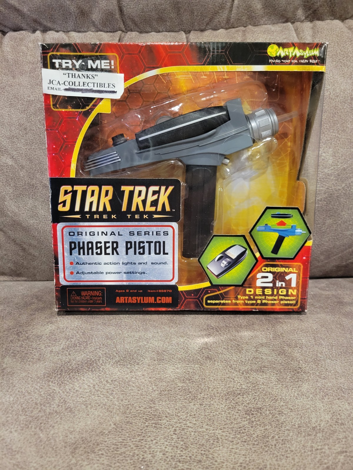 2003 Art Asylum Star Trek: The Original Series (TOS) 2-in-1 Phaser Pistol