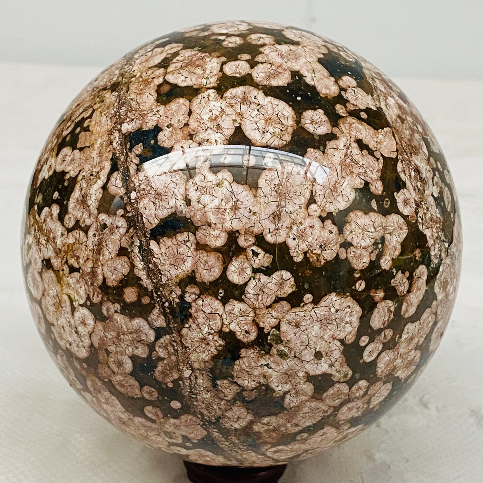 Natural Polished Pink cherry blossom agate BALL Madagascar 2880G (6.35LB)