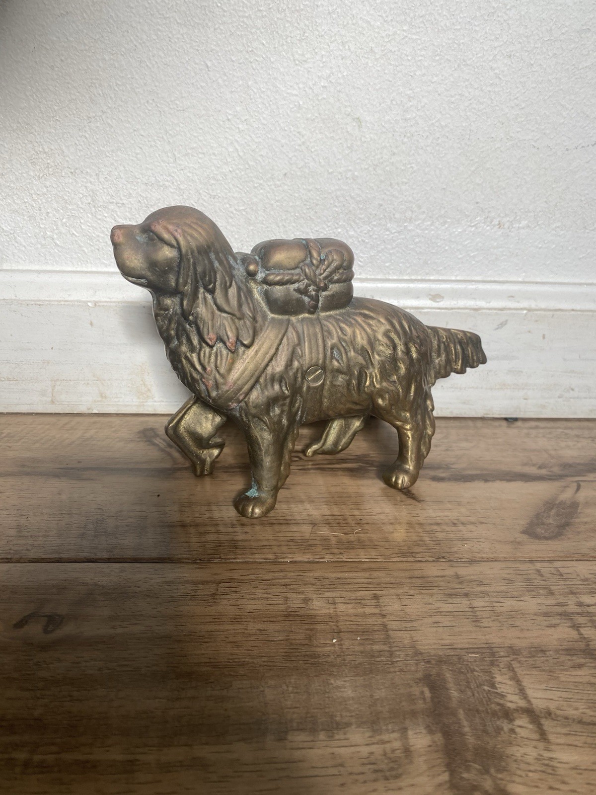 Antique Early 1900 Cast Iron Newfoundland Dog Figural Still Bank A C Williams 5”