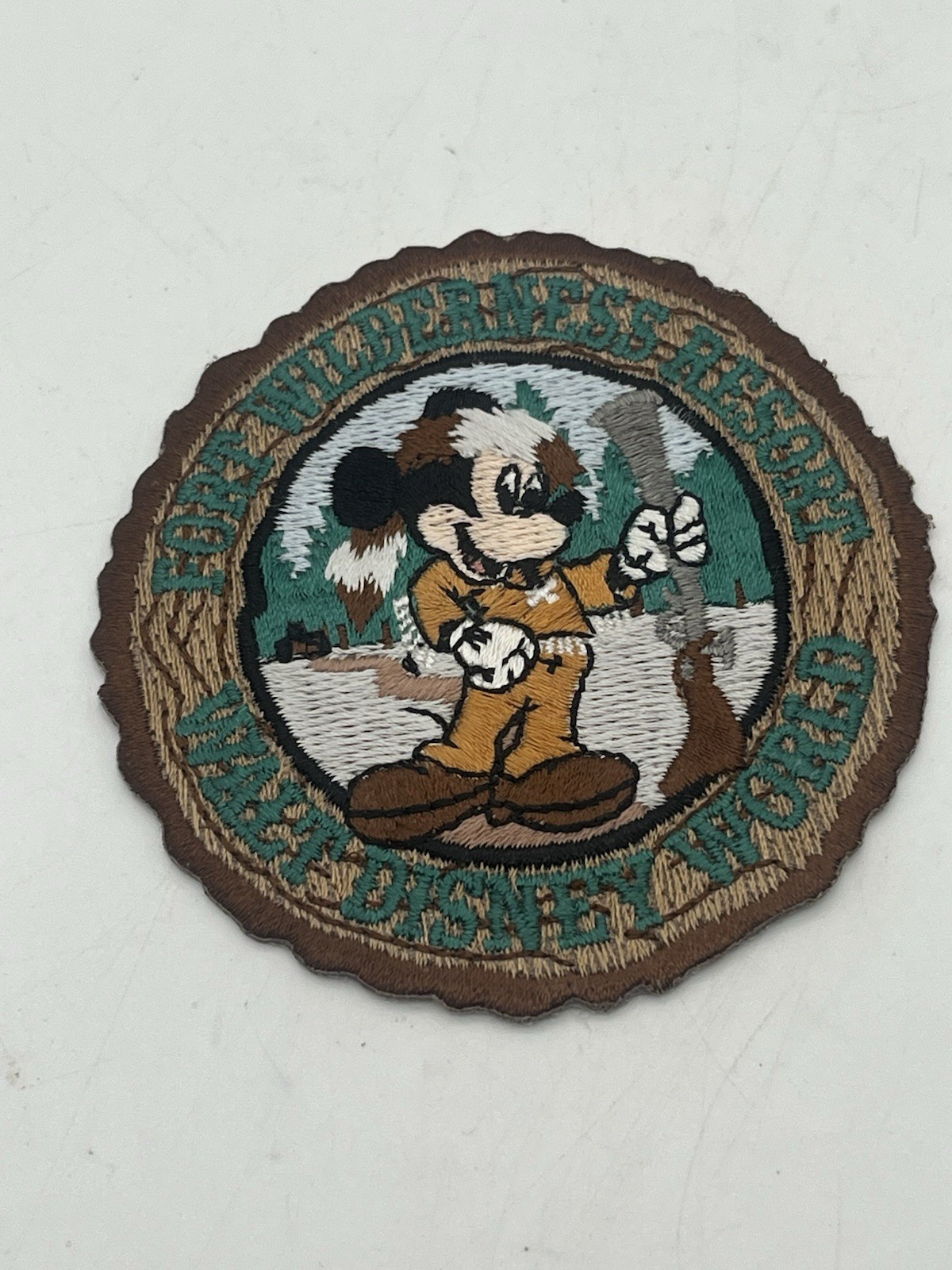 Vintage Disney Mickey Mouse Musket Fort Wilderness Resort Souvenir Patch