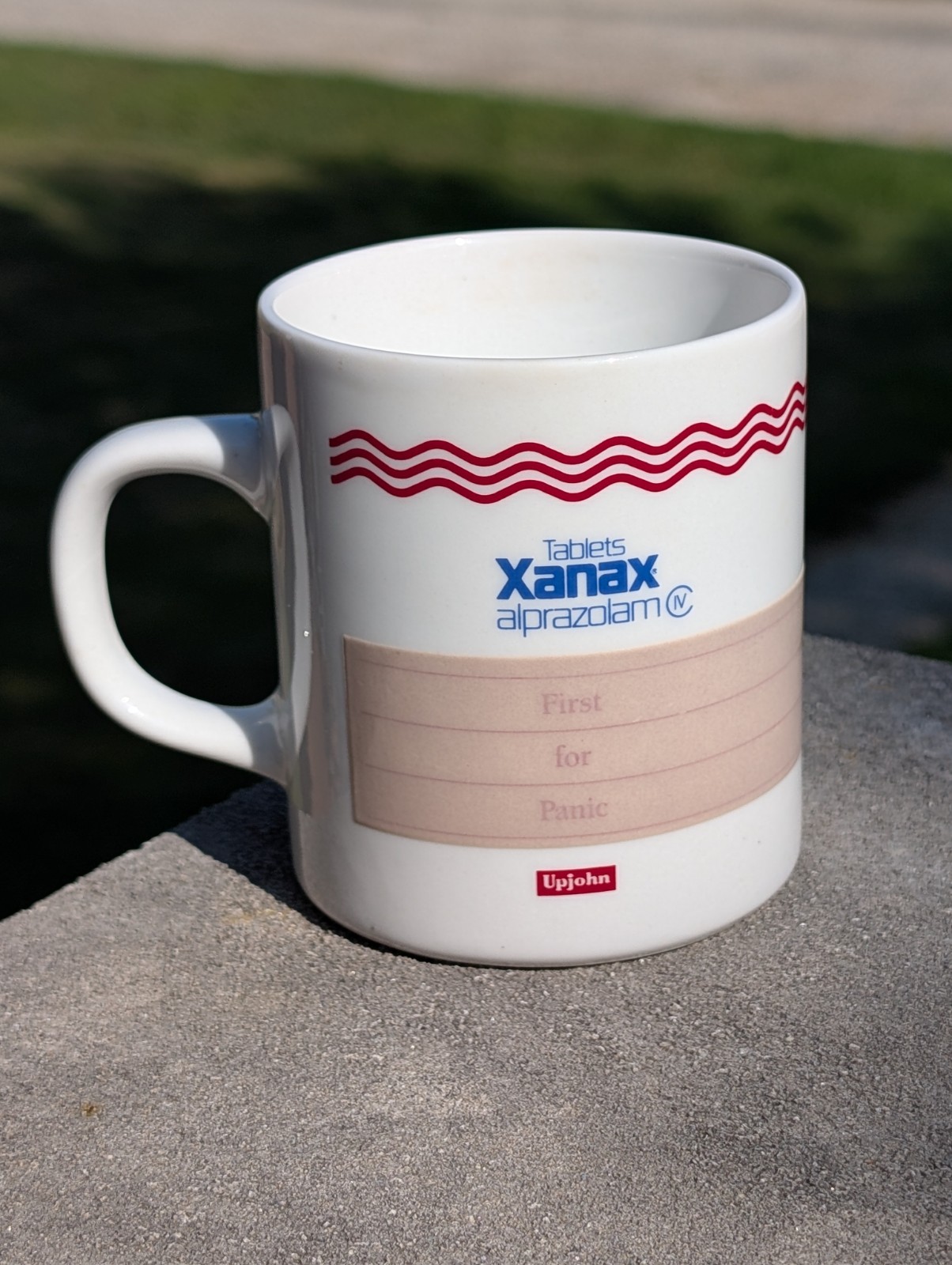 Rare Xanax Coffee Mug Drug Rep Pharma Promo Grail Pharmaceutical Upjohn Vintage Rare Xanax Coffee Mug Drug Rep Pharma Promo Grail Pharmaceutical Upjohn Vintage