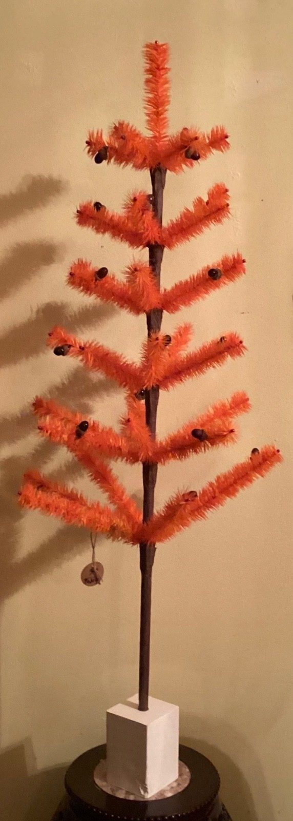 SALE 3.5 ft full SOFT CRUELTY FREE Feather Tree AUTUMN ACORNS😹🥳we’ll make it
