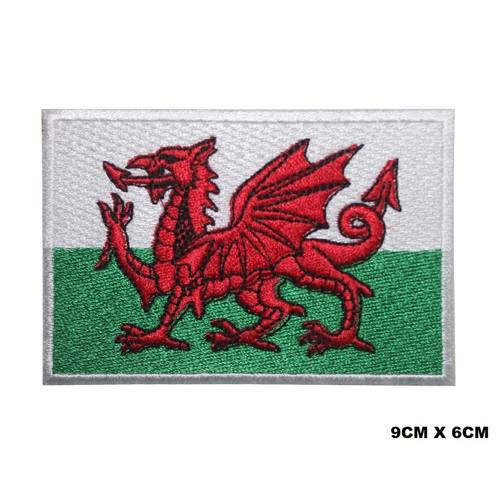 Wales Country Flag Patch Iron On Patch Embroidered Patch
