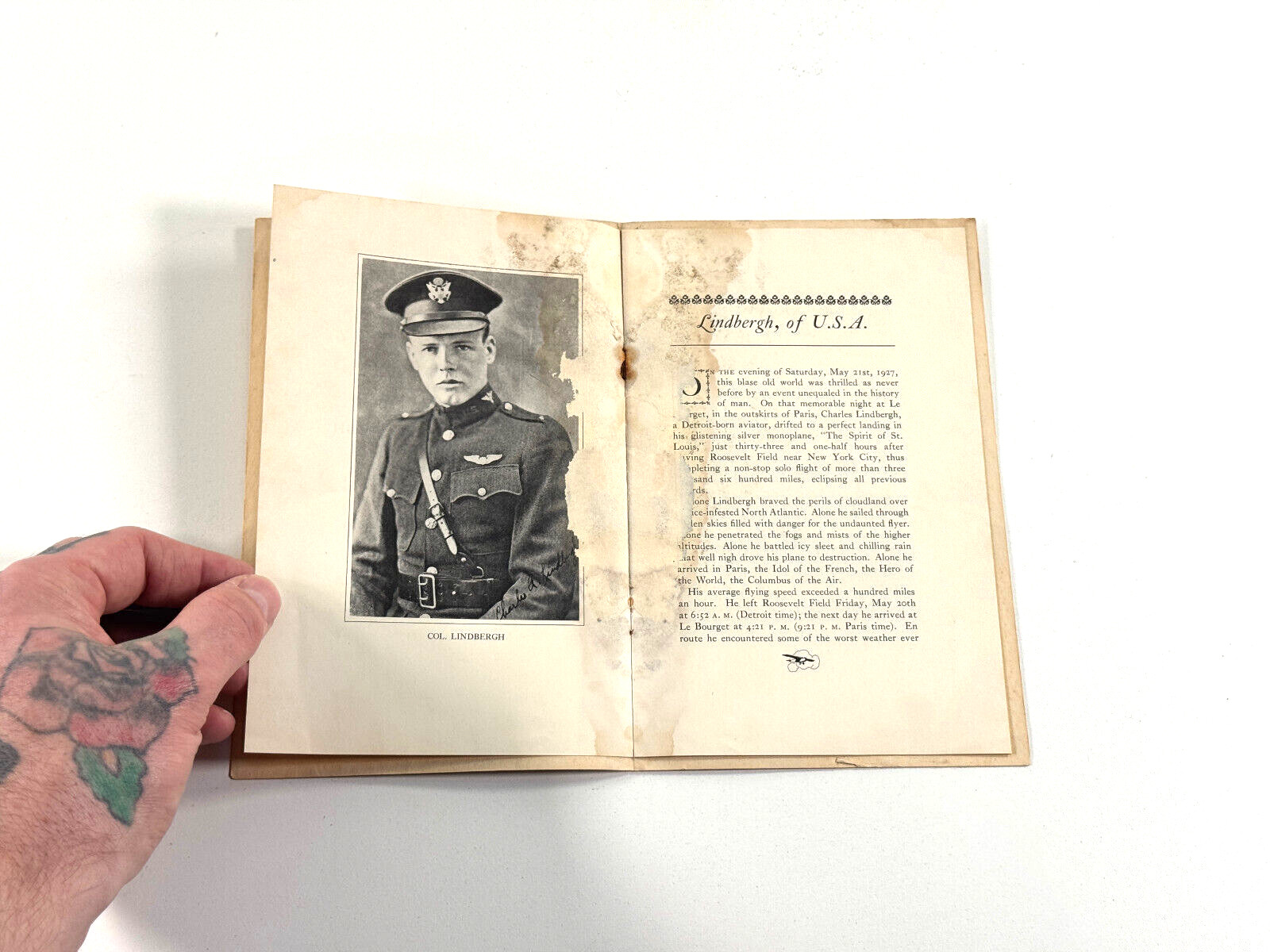 RARE 1928 Charles Lindy Lindbergh Pilot Story Pamphlet book WOW