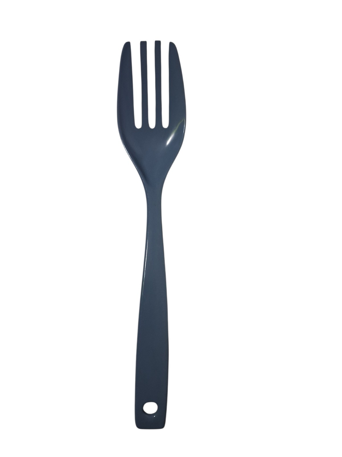 Vintage Hoan Wide Serving Salad Fork Country Blue Nylon Plastic 11.5\