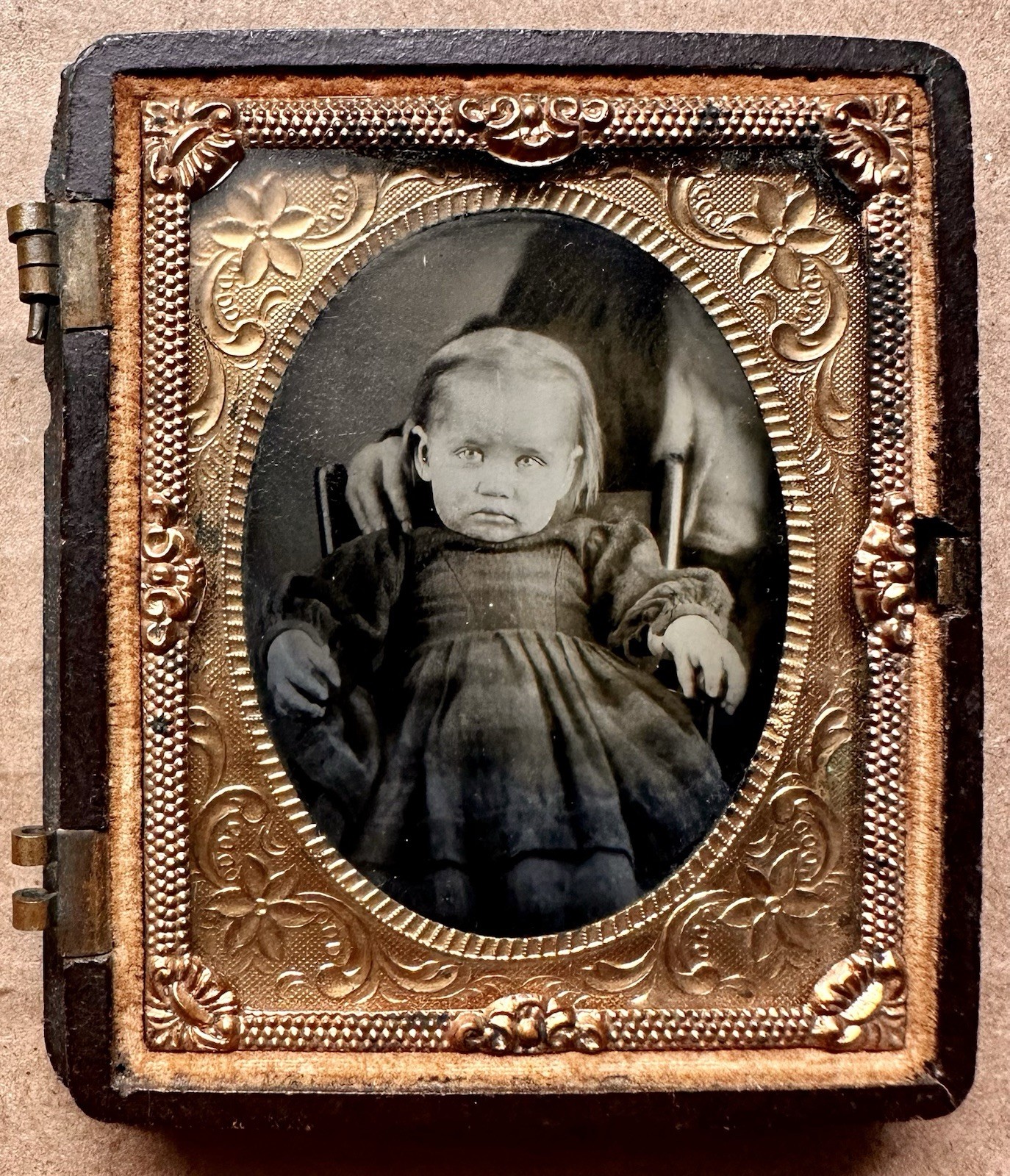 Shrouded Face Hidden Mother Creepy Hand Tintype 1860s