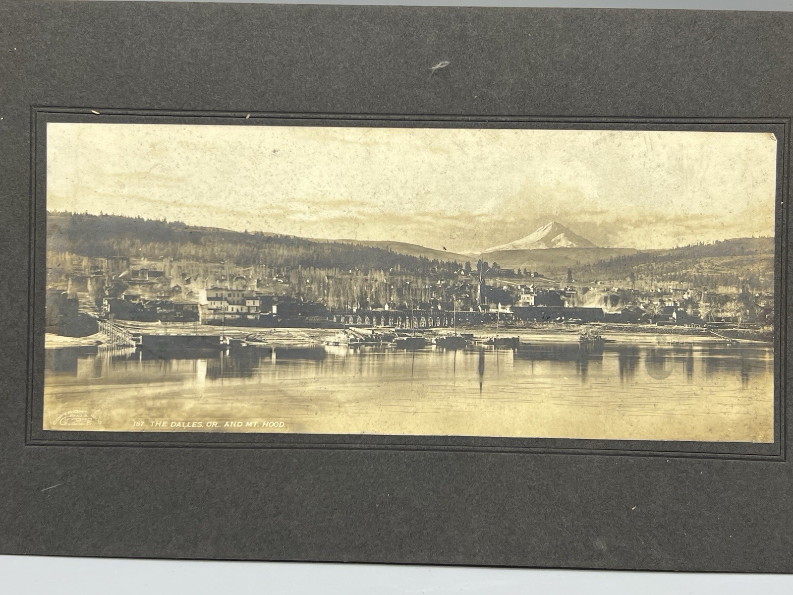 Rare Photo of The Dalles Mt Hood. Columbia River, Oregon. 1900 Benjamin Gifford