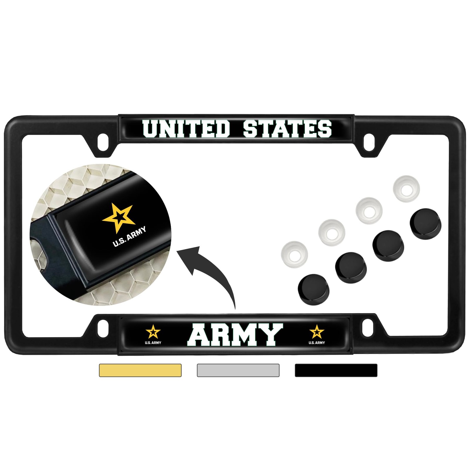 Bestlicenseplateframes Officially - Us Army Star Logo Domed