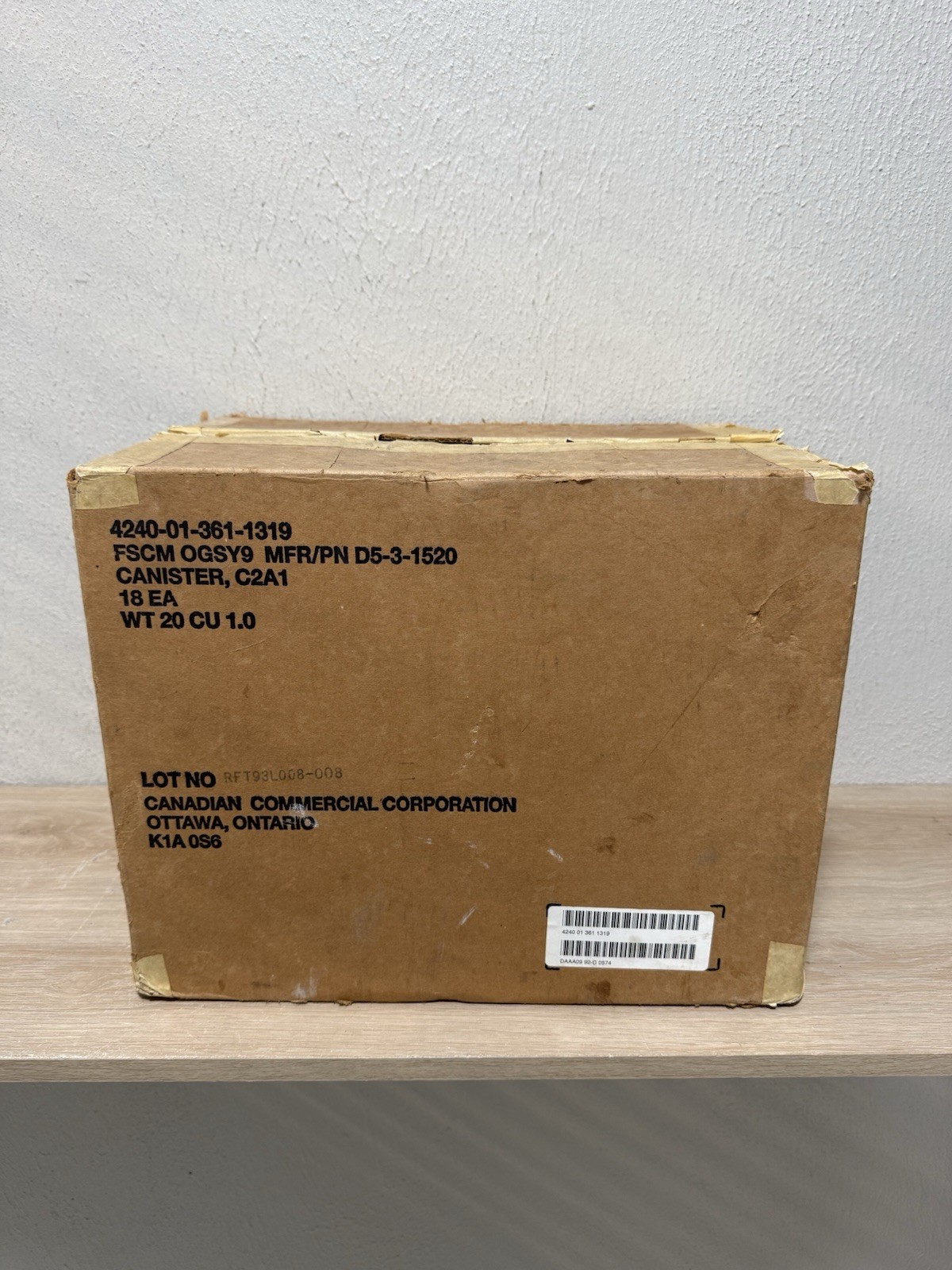 18 NEW-USGI C2A1 Field Protective Gas Mask Filter Canister NSN 4240-01-361-1319