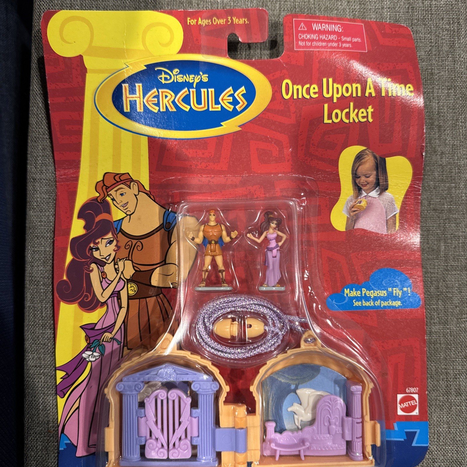Vintage Mattel Disney Hercules Once Upon a Time Pocket Locket Playset 67807