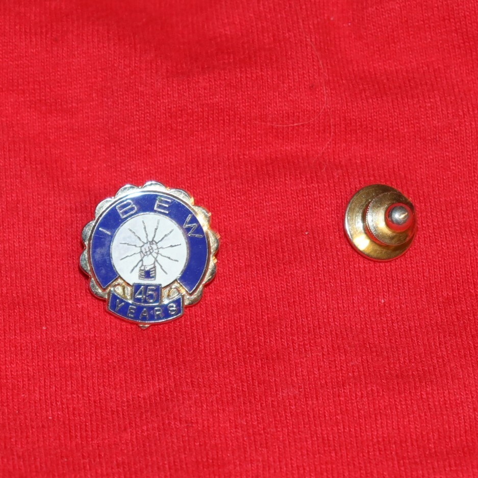 IBEW 45 Year of Service Pin International Brotherhood of Electrical Workers #E