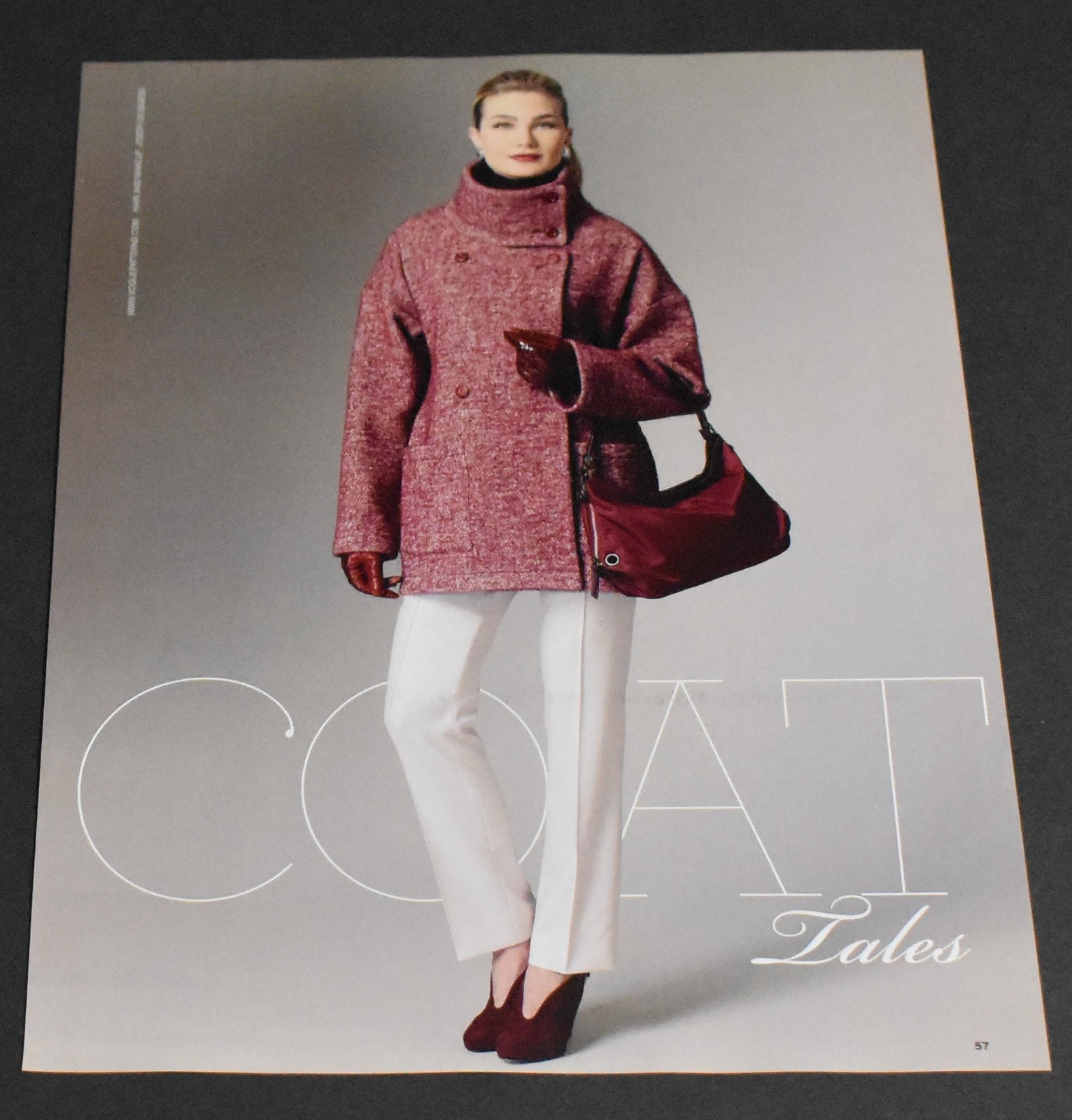 2015 Print Ad Fashion Lady Legs Heels Blonde Coat Tales Feminine Beauty Art HTL
