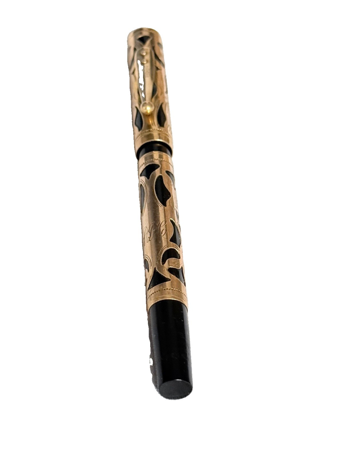 Vintage WATERMAN 552 1/2 Fountain Pen 14K SOLID GOLD TREFOIL OVERLAY #2 Flex Nib