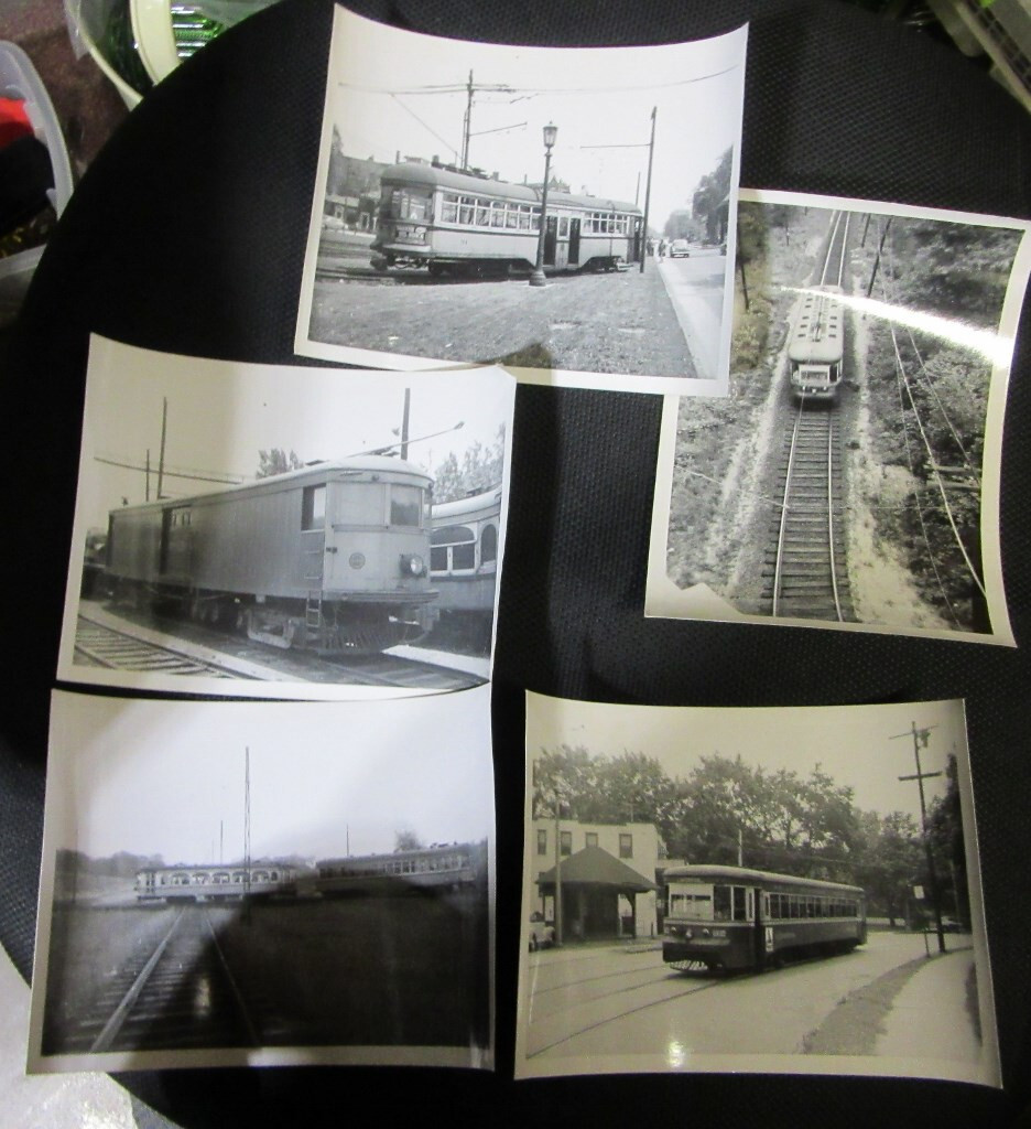 5 Vintage  SHAKER HEIGHTS, Ohio  STREETCAR B/W ORIGINAL PHOTOS   5 x 7