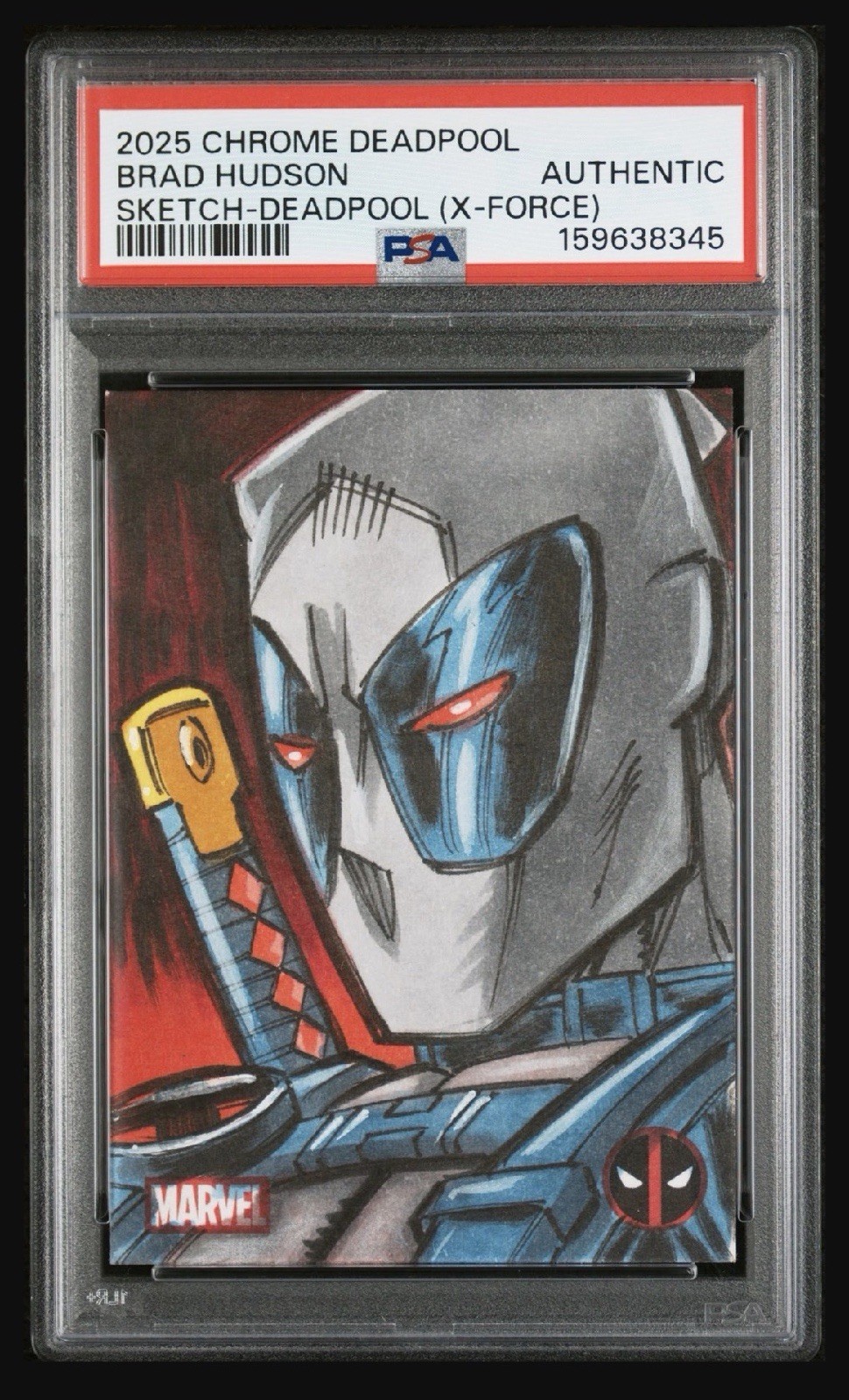 2025 TOPPS CHROME DEADPOOL SKETCH CARDS | DEADPOOL (X-FORCE) BRAD HUDSON 1/1