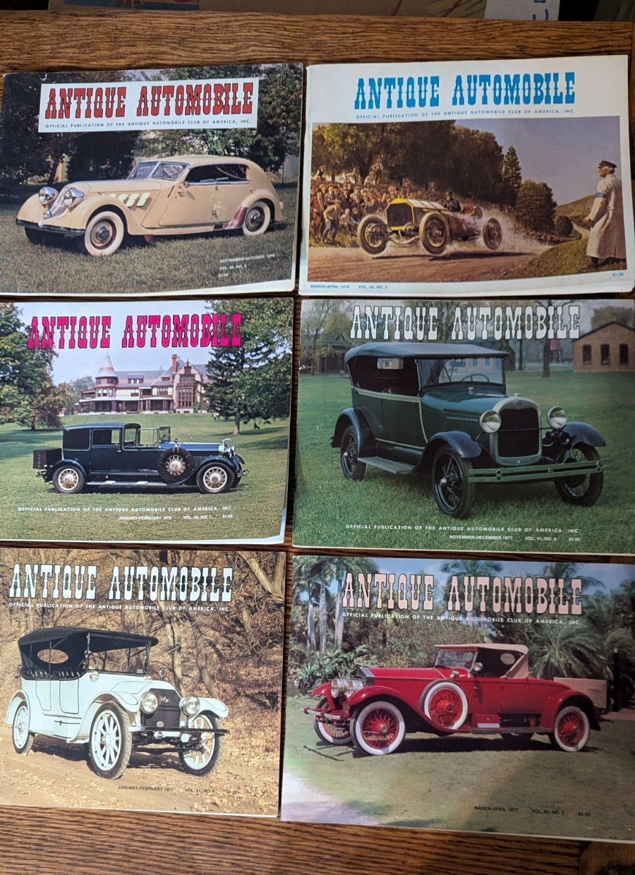 Antique Automobile Club of America Magazine 1976 & 77 Six Volumes old car