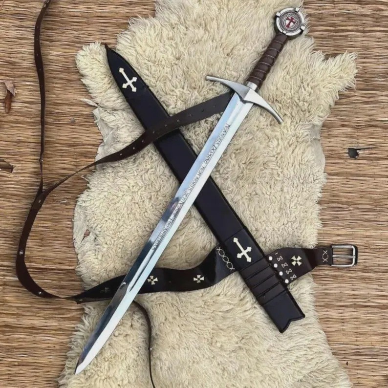 Faithkeeper Templar Sword – Handmade Medieval Crusader Replica, Stainless Steel