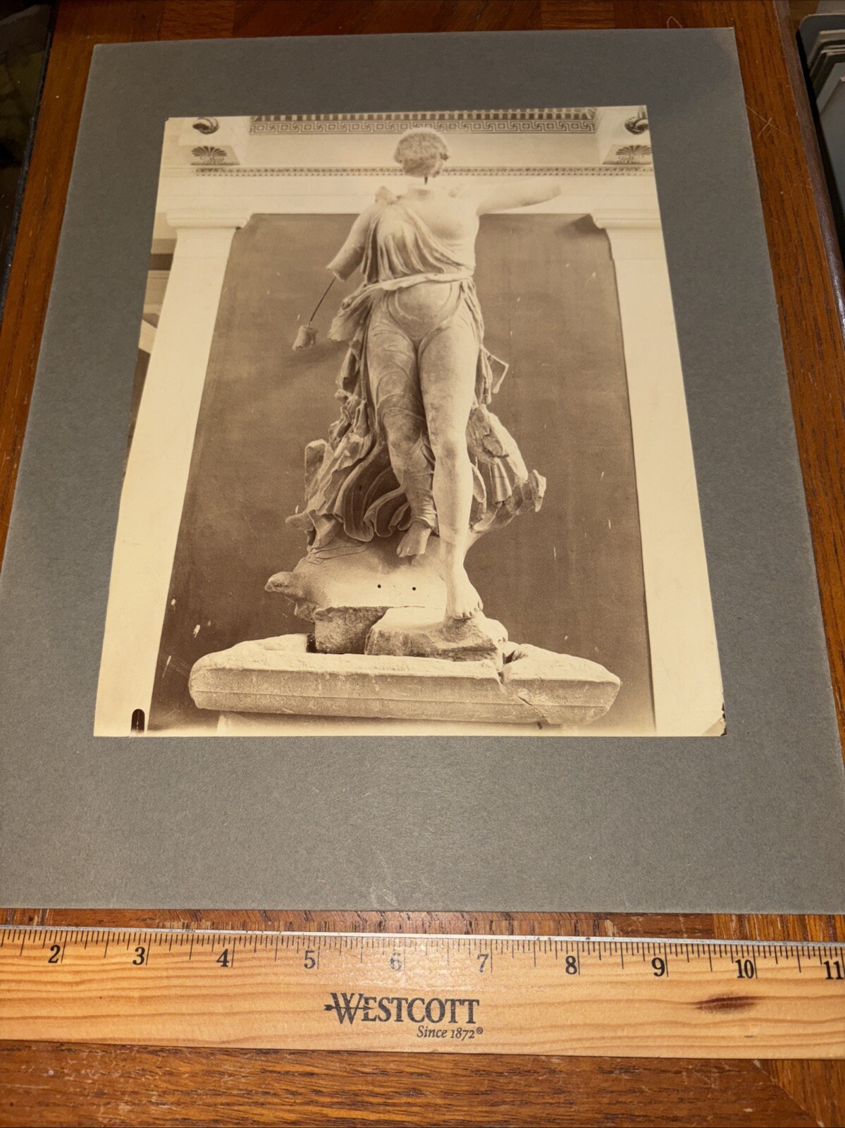 Vintage Nike / Paionios Mounted Greek Sculpture Photo Olympia Museum Greece