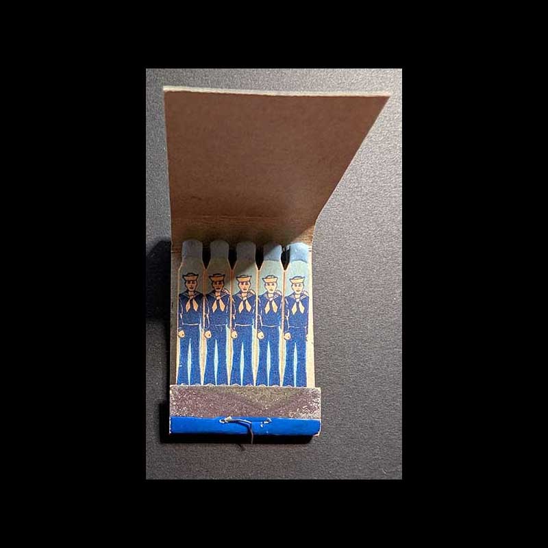 Feature Matchbook Full Book US Navy Ship - USS Nevada - Printing VERY Light