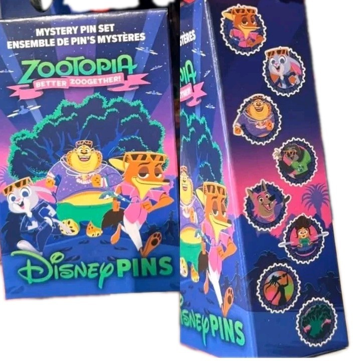 2025 Disney Parks Zootopia Better Together Mystery Box 2 BOXES 4 Pins Total