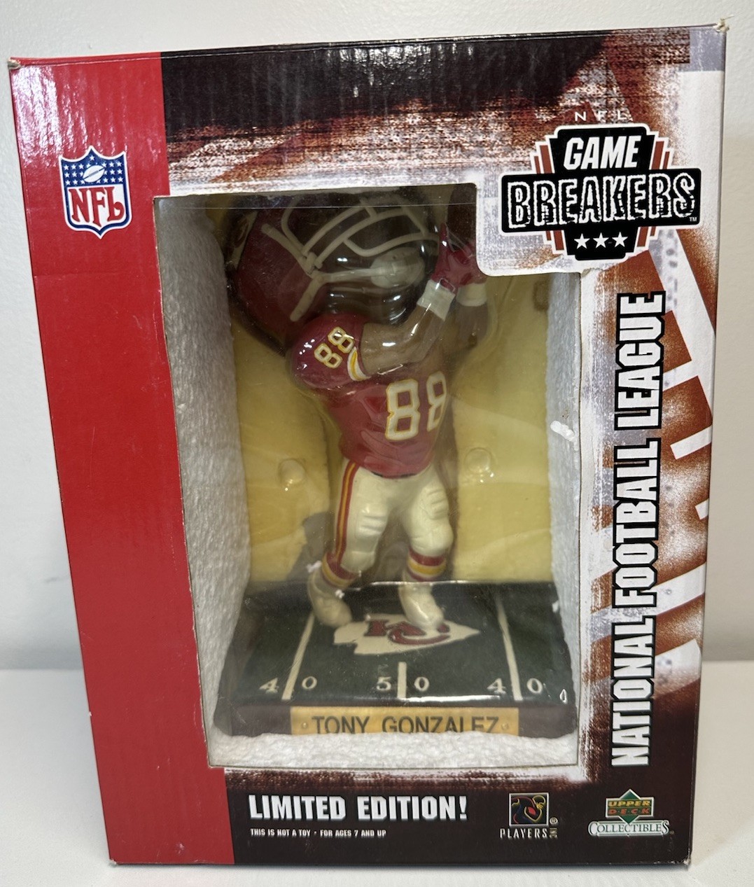 Tony Gonzalez Kansas City Chiefs Bobblehead  Game Breakers Limited Edition RARE
