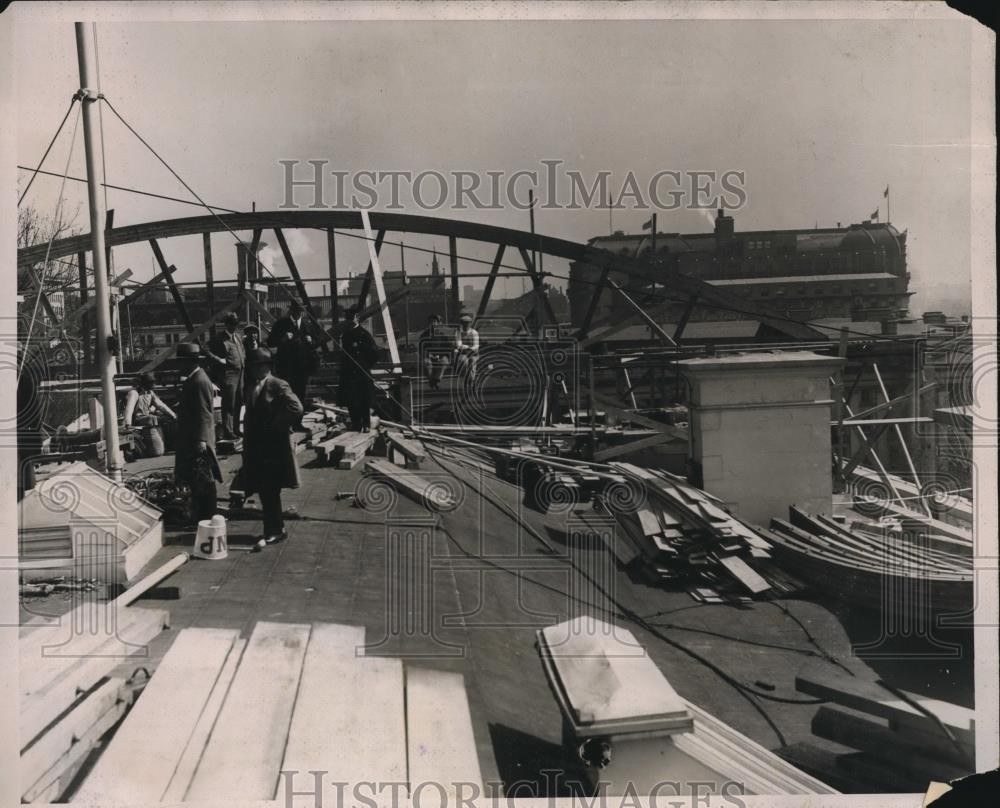 1927 Press Photo Repairs to White House in Washington