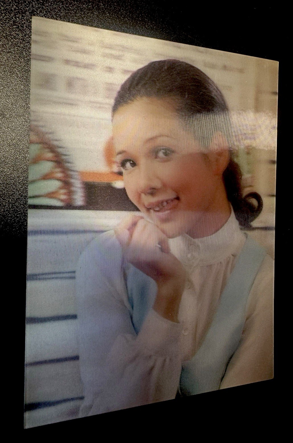 Vintage 3D Lenticular Winking Woman Postcard Japan Wonder Co Artia Pinup 60s 70s