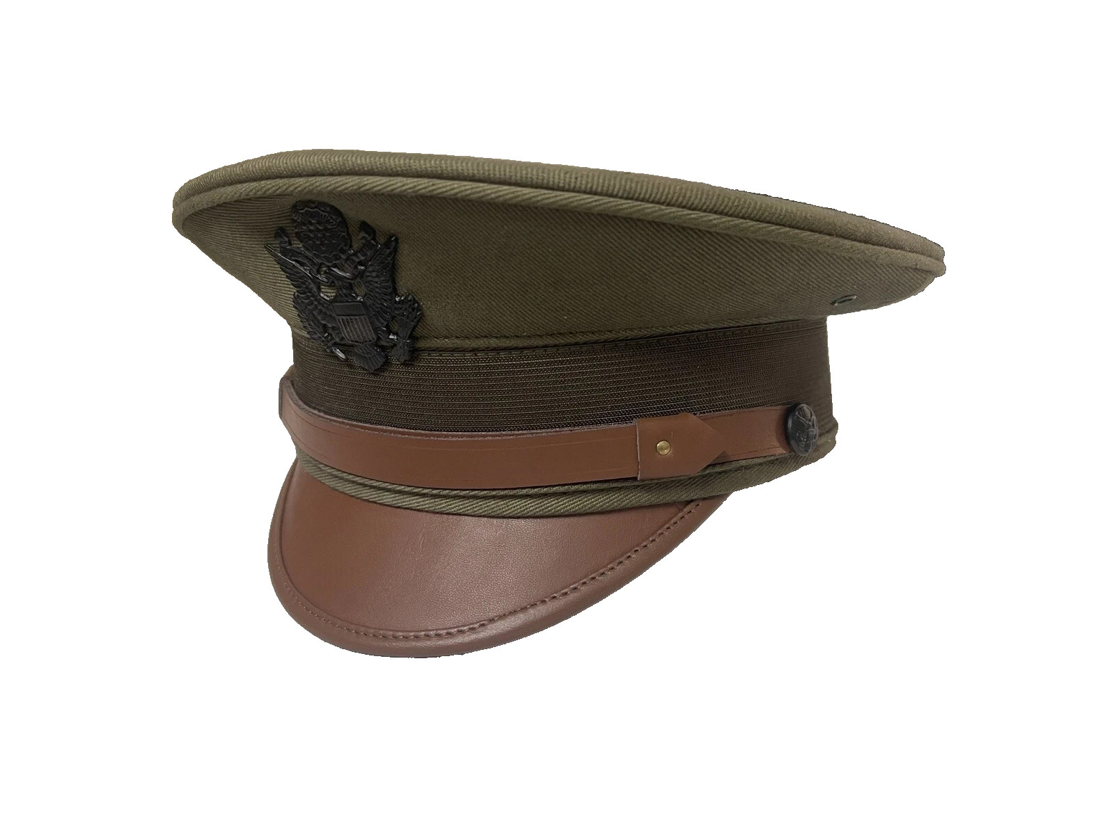 M1912 US Army Officer Visor Cap Reproduction WWI Military Dress Hat