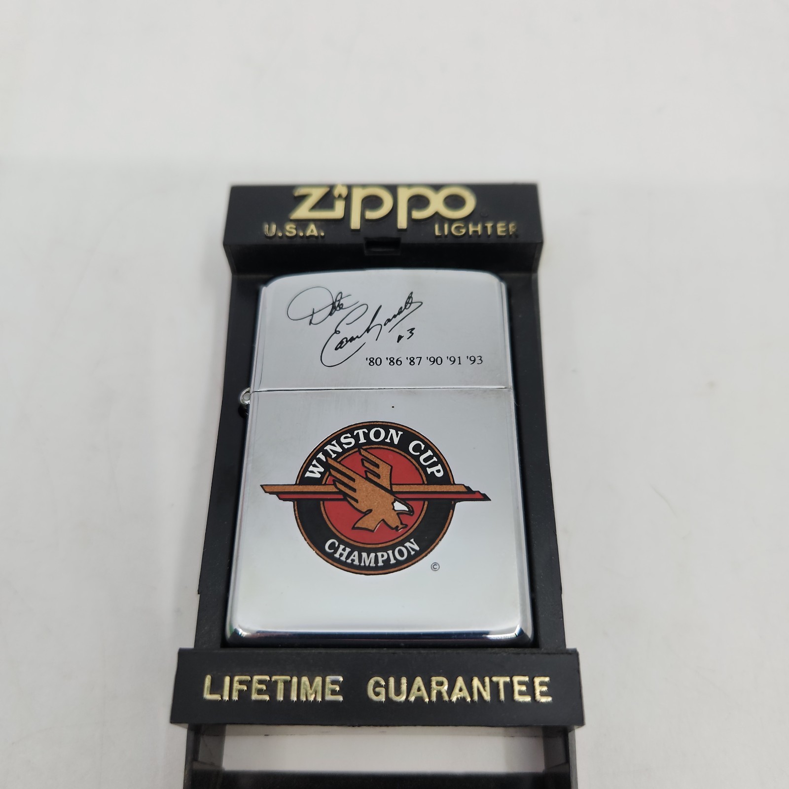 Vintage 1994 Dale Earnhardt Winston Cup Champion HP Chrome Zippo Lighter New