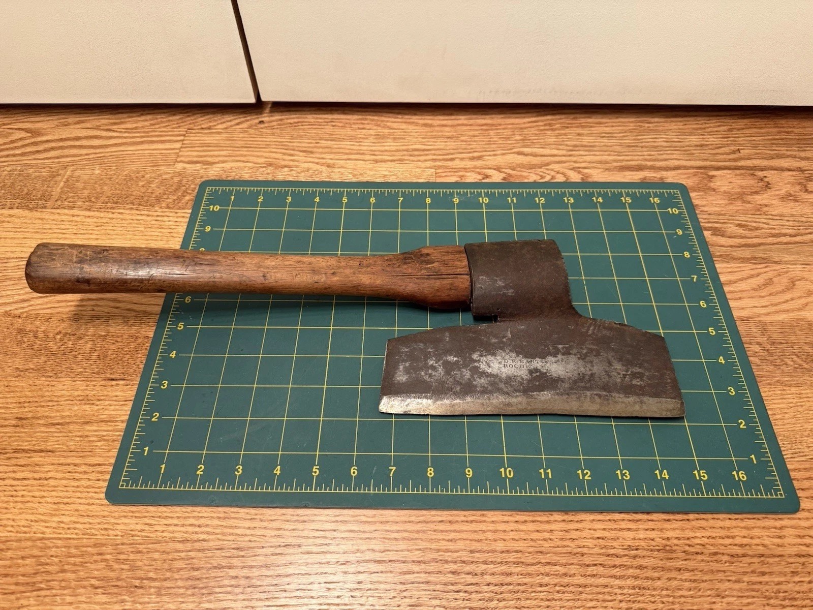 Vintage Mid 1800’s D.R. Barton Rochester Offset Broad Axe Antique Cooper Tool
