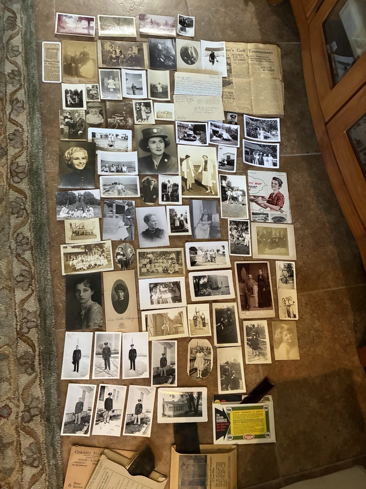 Vintage & Antique Ephemera Lot 70+ Piece’s Negatives-Fam History-WWII Letter etc
