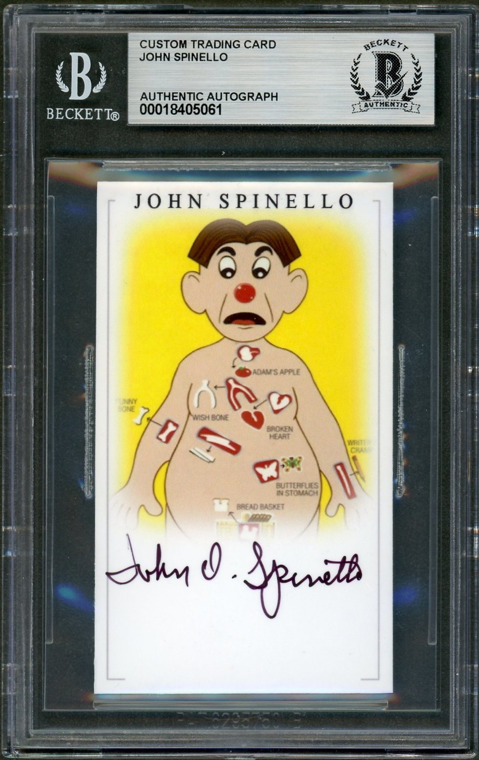 John Spinello SIGNED Creator Operation Game PCB Card Auto Beckett BAS Rare